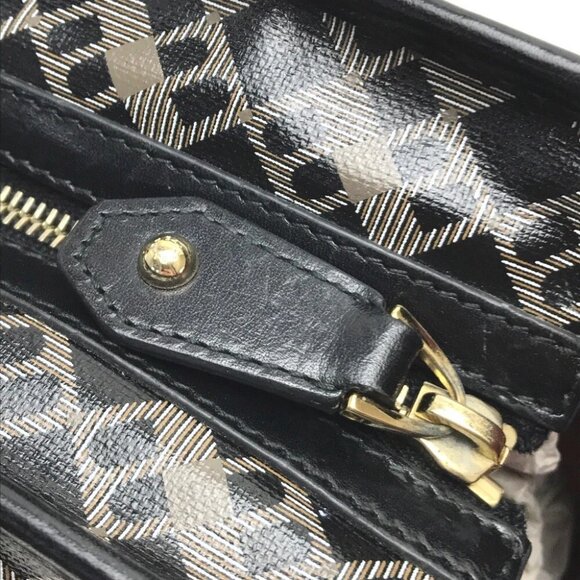 BALLY Logo print Shoulder Bag Tote Bag Black PVC - Picture 9 of 14